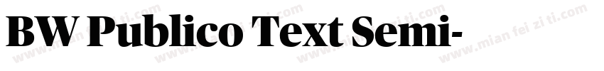 BW Publico Text Semi字体转换